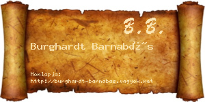 Burghardt Barnabás névjegykártya